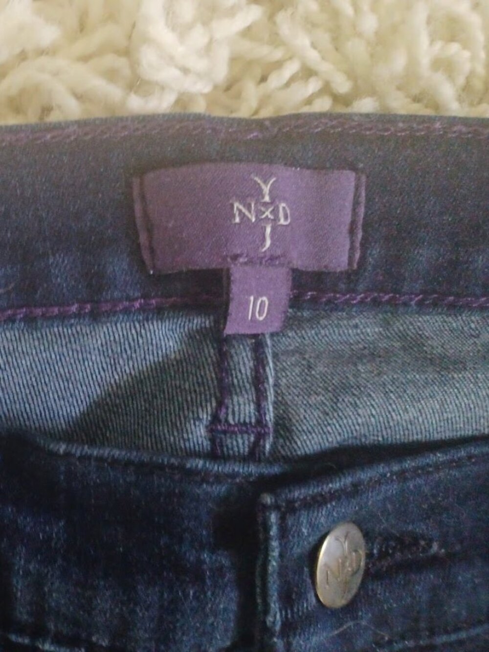 NYDJ Not Your Daughter’s Jeans Womens 10 Dark Wash Straight Leg Lift Tuck Denim